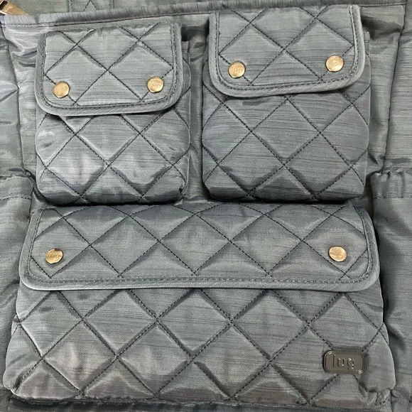 Stylish LUG Blue Quilted Women's Bag - Picture 5 of 9